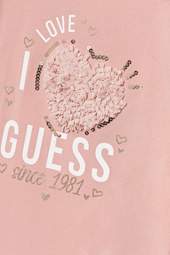 Djevojčice Dječja majica dugih rukava Guess K5BI14.J1314.9BYA roza