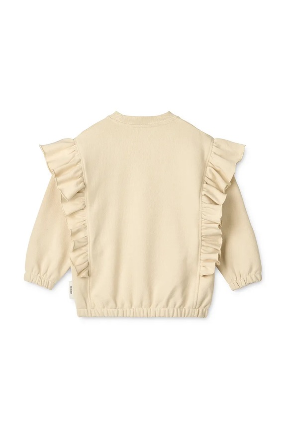 Παιδική βαμβακερή μπλούζα Liewood Marcella Placement Sweatshirt LW20081.9BYA μπεζ AW25