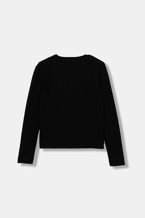 Detské tričko s dlhým rukávom United Colors of Benetton 3P4ZC10QF.G.seasonal čierna AW25
