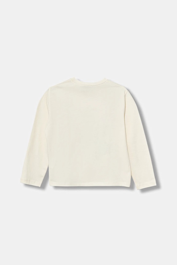 United Colors of Benetton gyerek pamut hosszú ujjú felső 35RYG10KC.P.seasonal bézs AW25