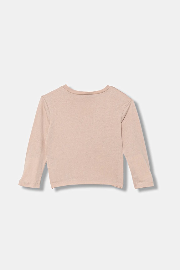 Otroška bombažna majica z dolgimi rokavi United Colors of Benetton 3I1XG10KI.P.seasonal roza AW25