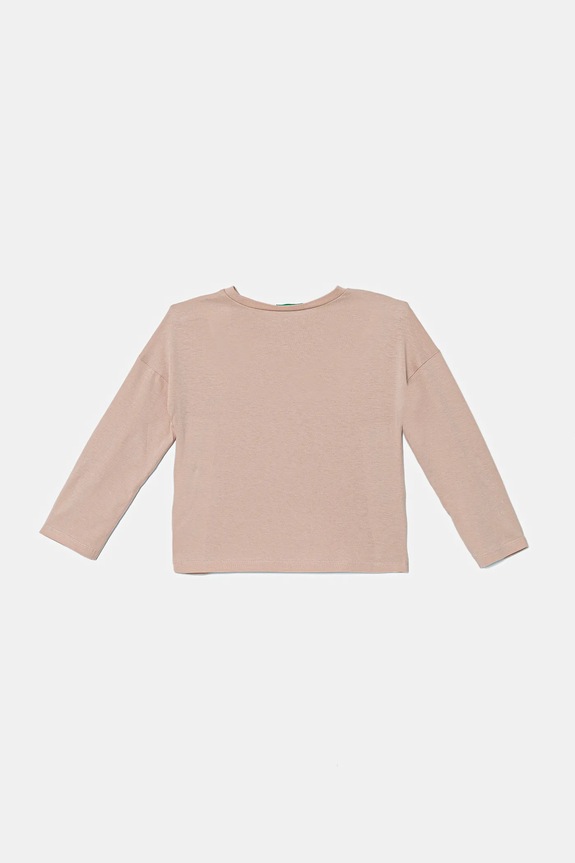 Detská bavlnená košeľa s dlhým rukávom United Colors of Benetton 3I1XG10KL.P.seasonal ružová AW25