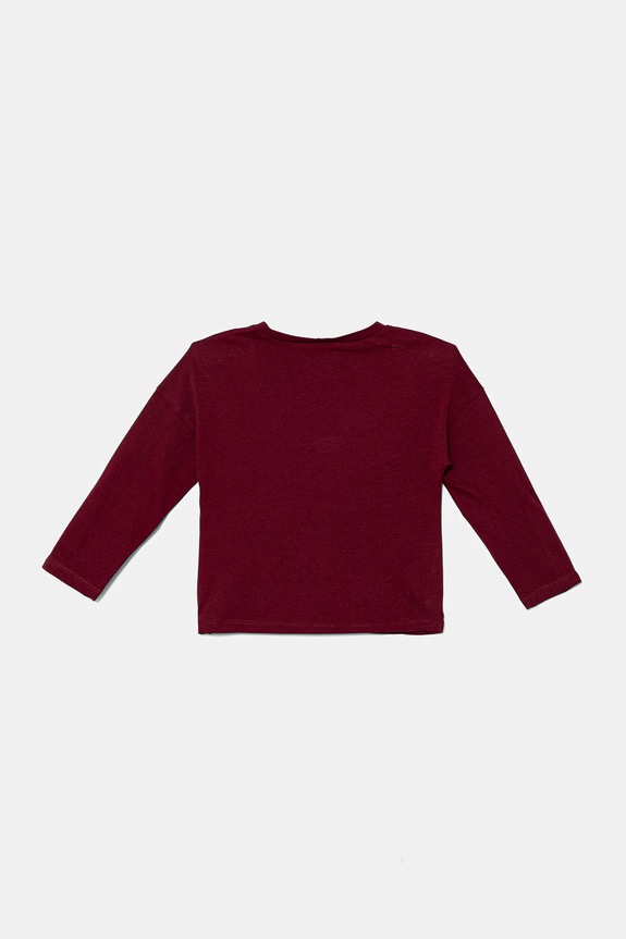 Detská bavlnená košeľa s dlhým rukávom United Colors of Benetton 3I1XG10KL.P.seasonal burgundské AW25