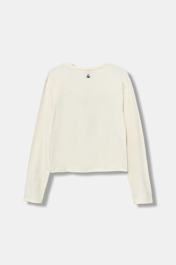 United Colors of Benetton gyerek pamut hosszú ujjú felső 3IVWC10PX.G.seasonal bézs AW25