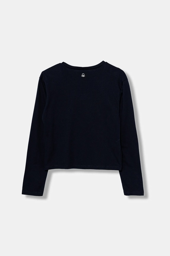 United Colors of Benetton gyerek pamut hosszú ujjú felső 3IVWC10PX.G.seasonal sötétkék AW25