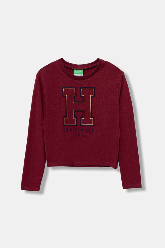 United Colors of Benetton gyerek pamut hosszú ujjú felső pamut burgundia 3IVWC10PX.G.seasonal