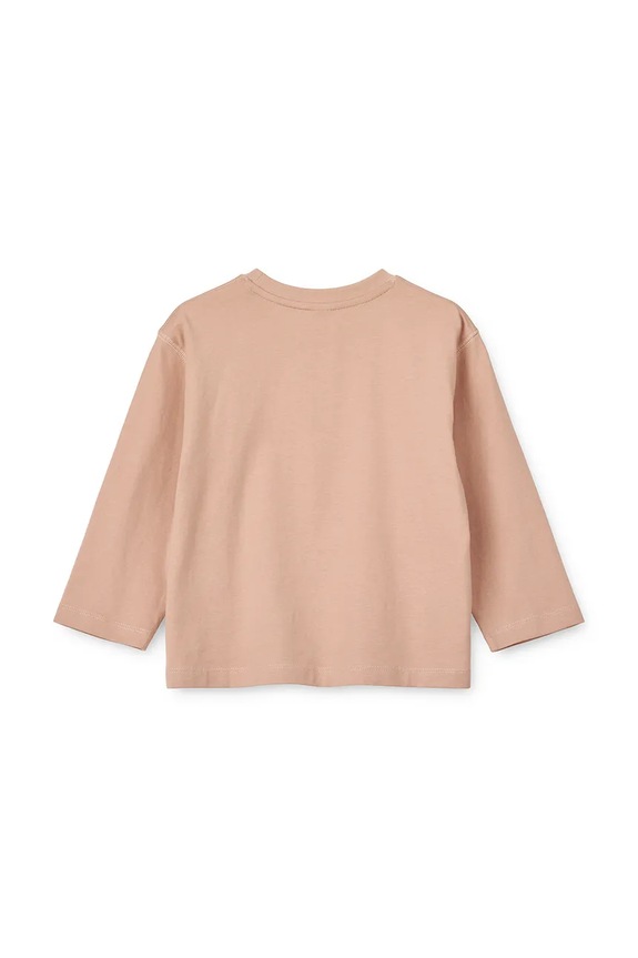Dziewczynka Liewood longsleeve bawełniany dziecięcy Apia Placement Longsleeve T-shirt LW20675.G.9BYA różowy