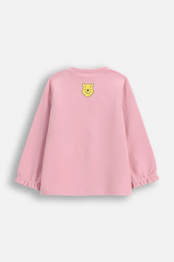 Pamučna majica dugih rukava za bebe Coccodrillo ZC5143101LGD roza AW25