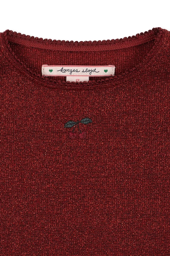 Дівчинка Дитячий лонгслів Konges Sløjd ROLI BLOUSE KS104414.9BYA червоний