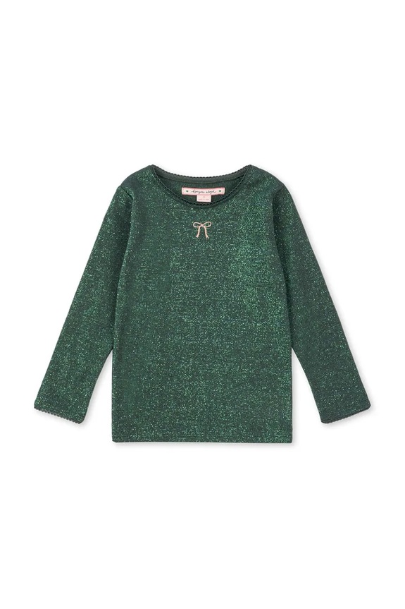 Дитячий лонгслів Konges Sløjd ROLI BLOUSE аплікація зелений KS104414.9BYA