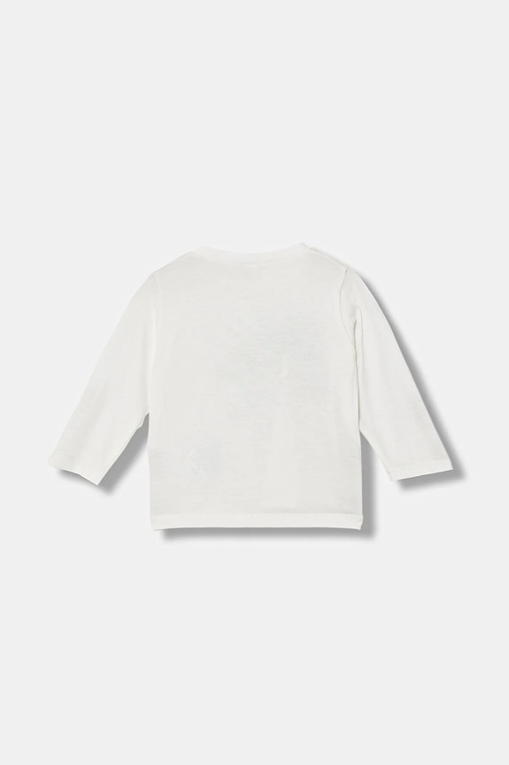 Бебешка памучна блуза с дълъг ръкав United Colors of Benetton 3ATNA106T.W.Seasonal бял AW25
