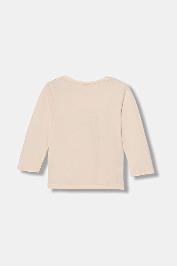 United Colors of Benetton longsleeve din bumbac pentru bebeluși 3ATNA106T.W.Seasonal roz AW25