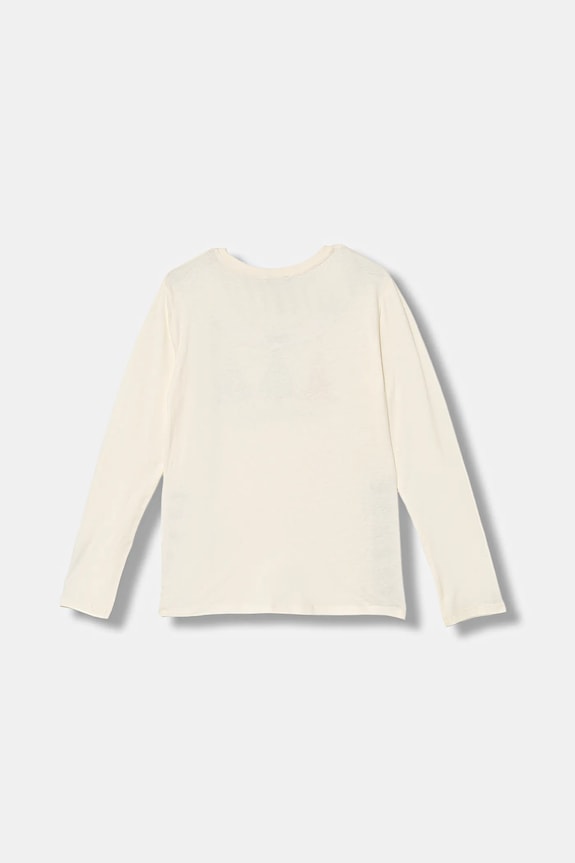Dječja pamučna majica dugih rukava United Colors of Benetton 3ATNC10RB.G.Seasonal bež AW25