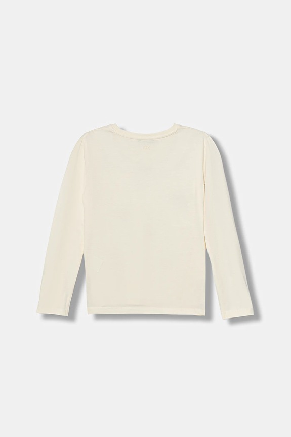 Detská bavlnená košeľa s dlhým rukávom United Colors of Benetton 3ATNC10RF.G.Seasonal béžová AW25