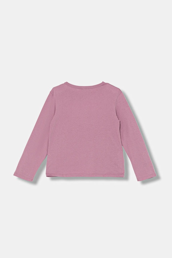 United Colors of Benetton longsleeve din bumbac pentru copii 3ATNG10KZ.P.Seasonal roz AW25