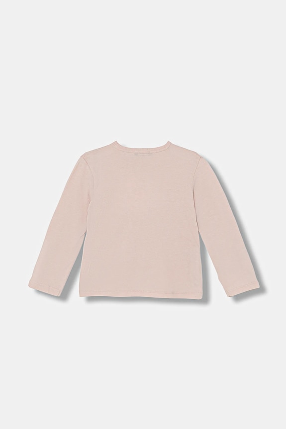 Дитячий бавовняний лонгслів United Colors of Benetton 3ATNG10KZ.P.Seasonal рожевий AW25
