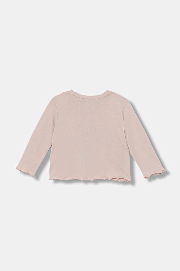 Хлопковый детский лонгслив United Colors of Benetton 3ATNG10L2.P.Seasonal розовый AW25