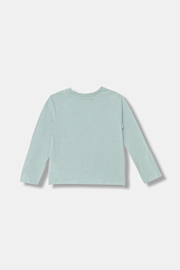 United Colors of Benetton gyerek pamut hosszú ujjú felső 3ATNG10L7.P.Seasonal türkiz AW25