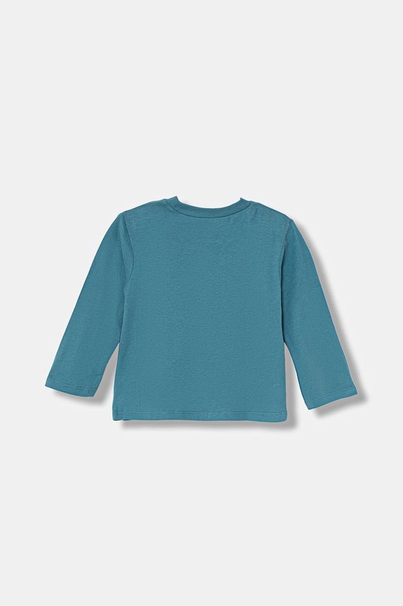 United Colors of Benetton gyerek pamut hosszú ujjú felső 3ATNG10L7.P.Seasonal türkiz AW25