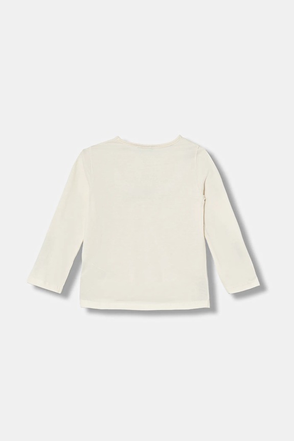 Dječja pamučna majica dugih rukava United Colors of Benetton 3ATNG10L8.P.Seasonal bež AW25