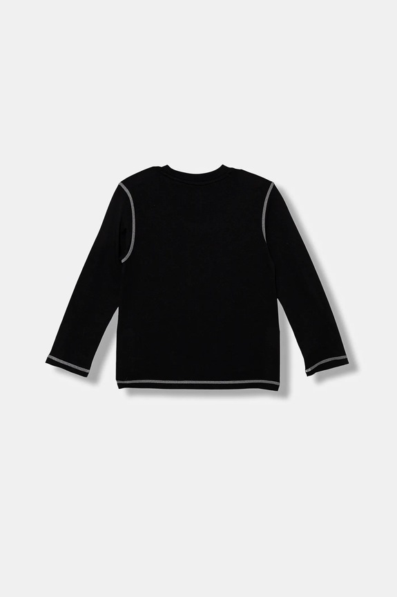 Băieți adidas Originals longsleeve din bumbac pentru copii JX5270 negru