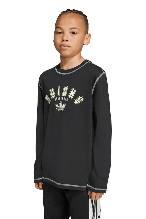 adidas Originals longsleeve din bumbac pentru copii JX5270