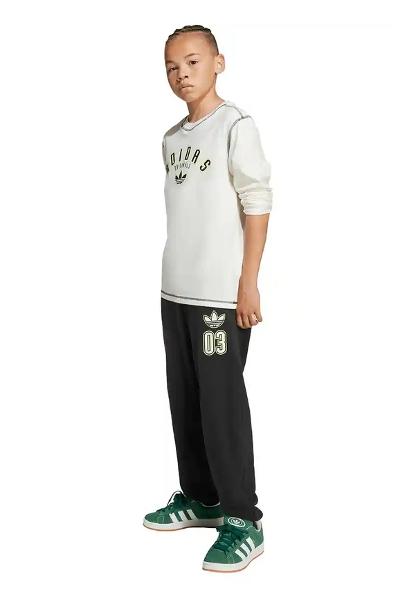adidas Originals longsleeve din bumbac pentru copii JX5271