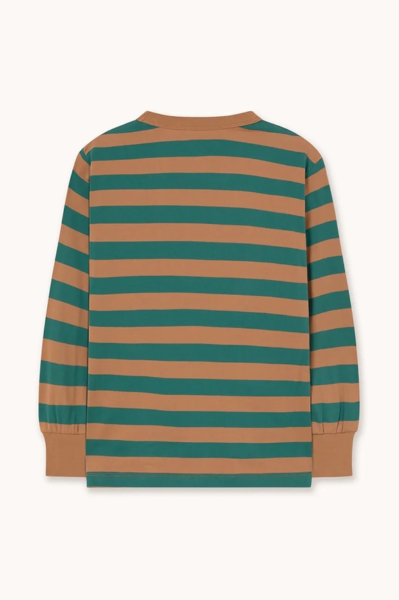 BIMBA Tinycottons longsleeve in cotone bambino/a STRIPES SLEEVE KNIT TEE AW25.019 verde