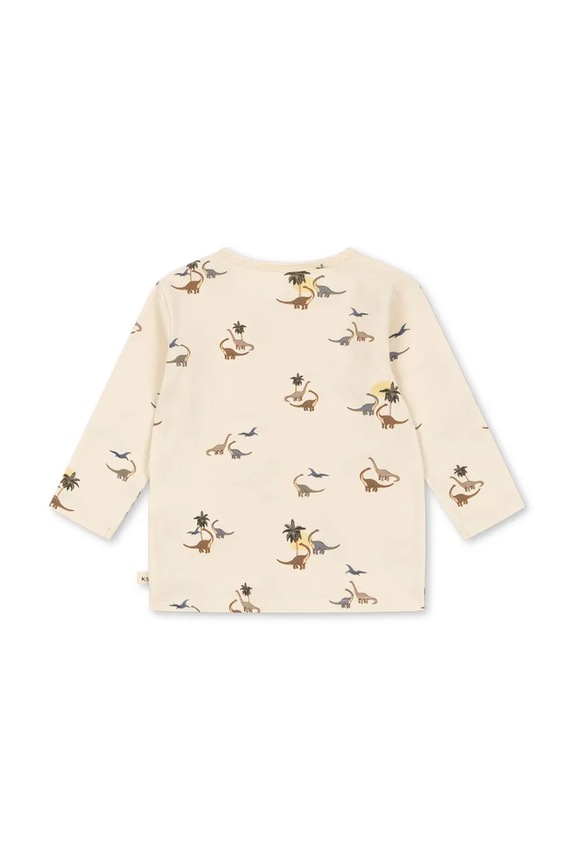 Kojenecké tričko s dlouhým rukávem Konges Sløjd BASIC BLOUSE GOTS KS103701.9BYA béžová AW25