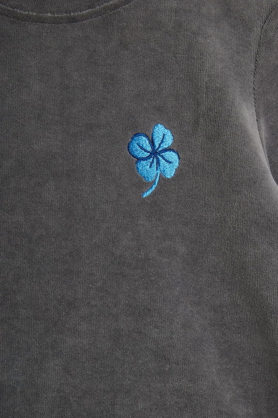Dětské tričko s dlouhým rukávem Mini Rodini Clover šedá 25720113