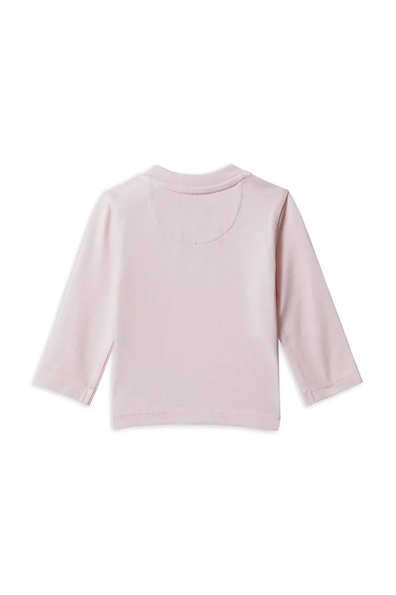 Majica dugih rukava za bebe Calvin Klein Jeans IN0IN00335.9BYA roza AW25
