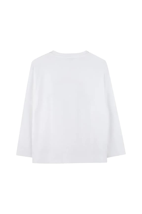 Kenzo Kids longsleeve bawełniany dziecięcy K61493.86.108 biały AW25