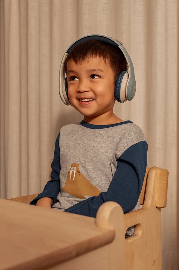 Dječja pamučna majica dugih rukava Liewood Apia Placement Longsleeve T-shirt Planet friendly siva LW20213.9BYA