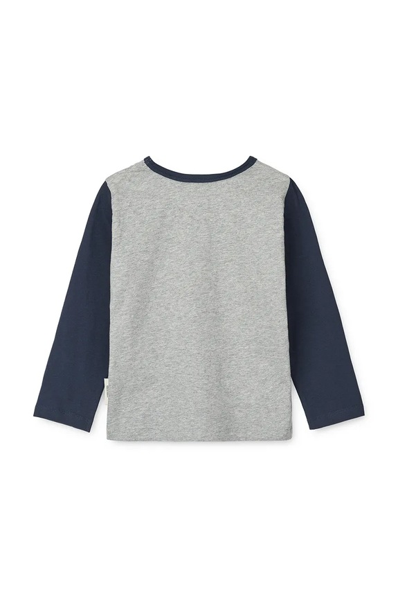 Dječaci Dječja pamučna majica dugih rukava Liewood Apia Placement Longsleeve T-shirt LW20213.9BYA siva
