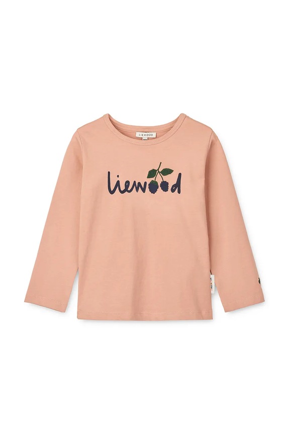 Dječja pamučna majica dugih rukava Liewood Apia Placement Longsleeve T-shirt LW20213.9BYA narančasta AW25