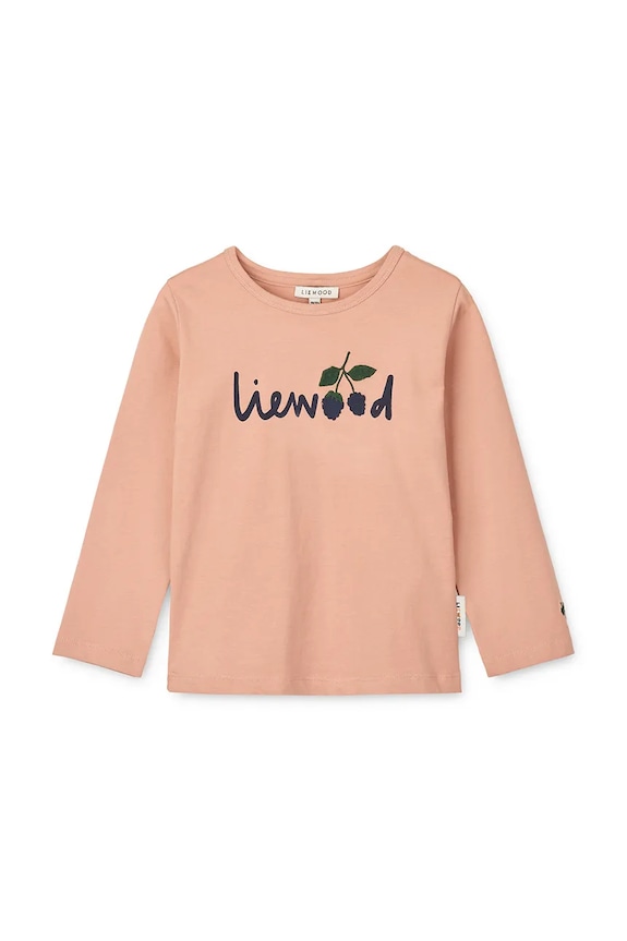 Dječja pamučna majica dugih rukava Liewood Apia Placement Longsleeve T-shirt LW20213.9BYA narančasta AW25