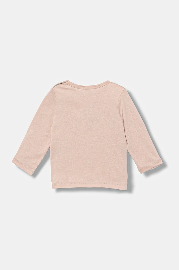 Бебешка памучна блуза с дълъг ръкав United Colors of Benetton 3ATNA106L.W.seasonal розов AW25