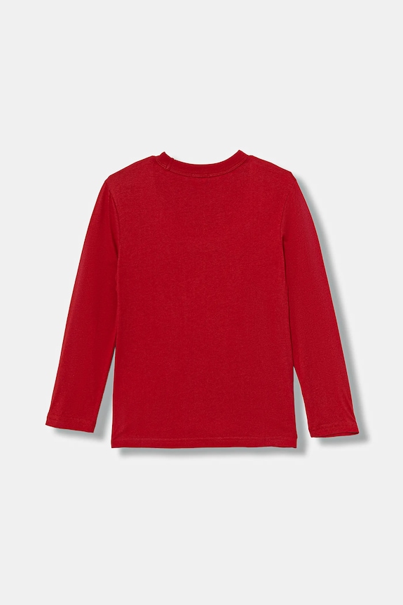 Detská bavlnená košeľa s dlhým rukávom United Colors of Benetton 3ATNC10RK.G.Seasonal červená AW25