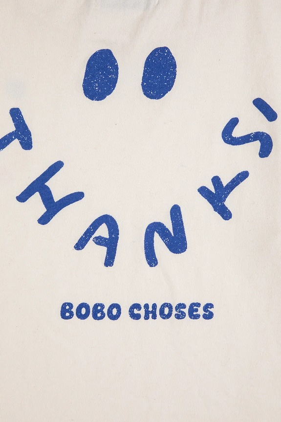 Bobo Choses longsleeve bawełniany dziecięcy Thanks 225FC001 beżowy
