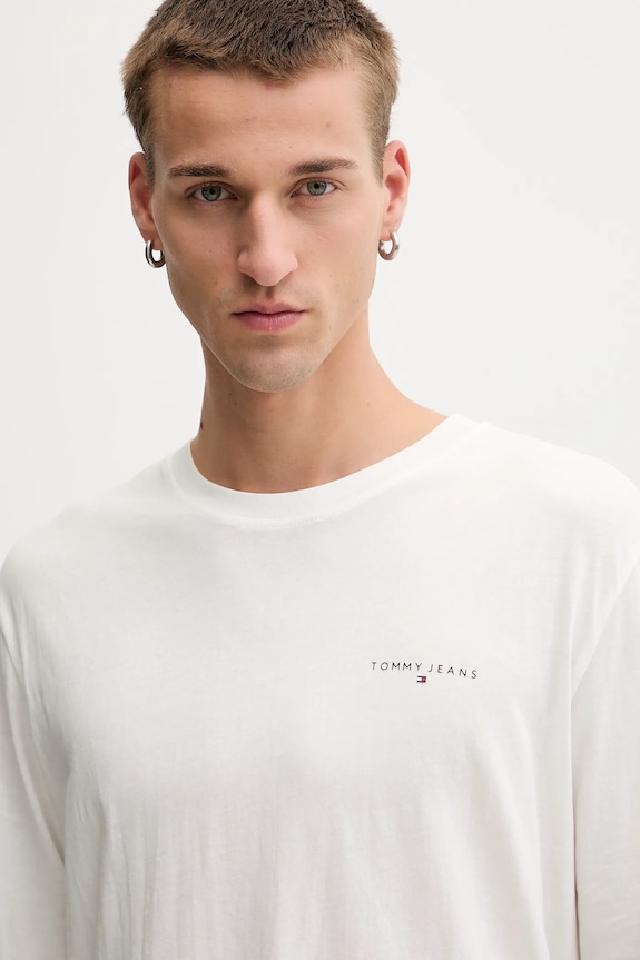 Tommy Jeans top a maniche lunghe in cotone beige DM0DM21594