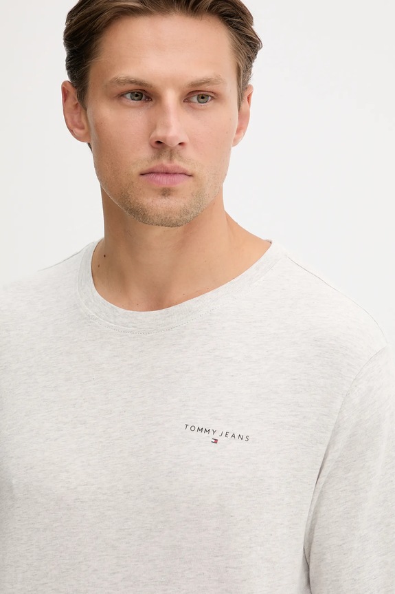 Tommy Jeans pamut hosszúujjú szürke DM0DM21594
