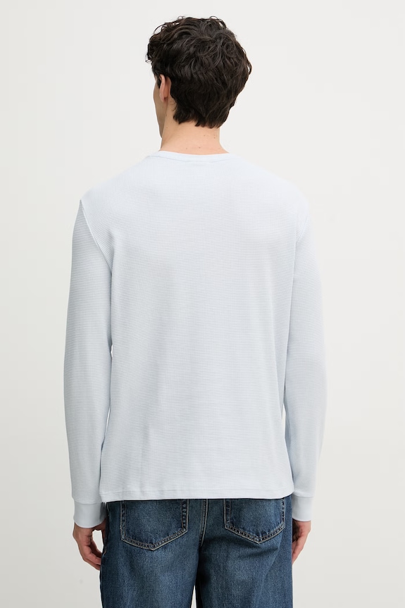 Îmbrăcăminte Calvin Klein Jeans longsleeve bărbați cu bumbac LV040EM217 albastru