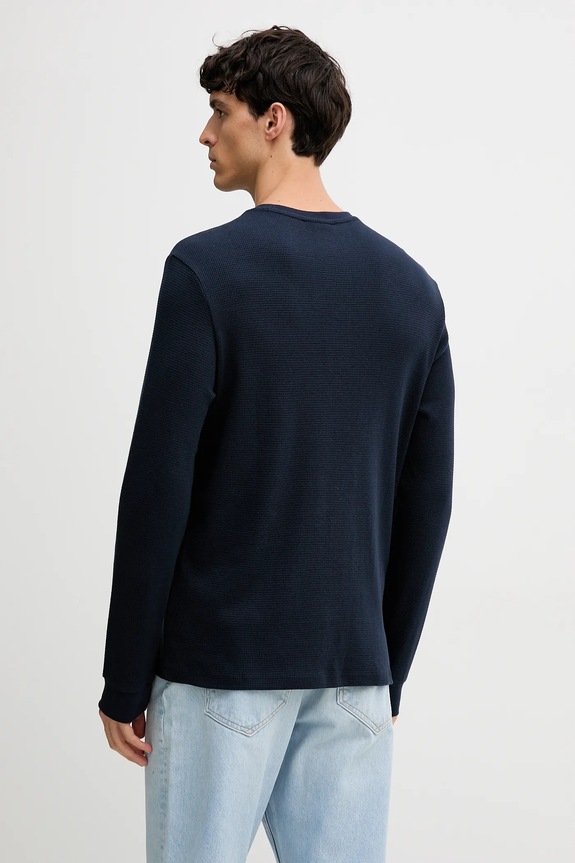 Ρούχα Calvin Klein Jeans Μακρυμάνικο Ανδρικό με βαμβάκι LV040EM217 σκούρο μπλε