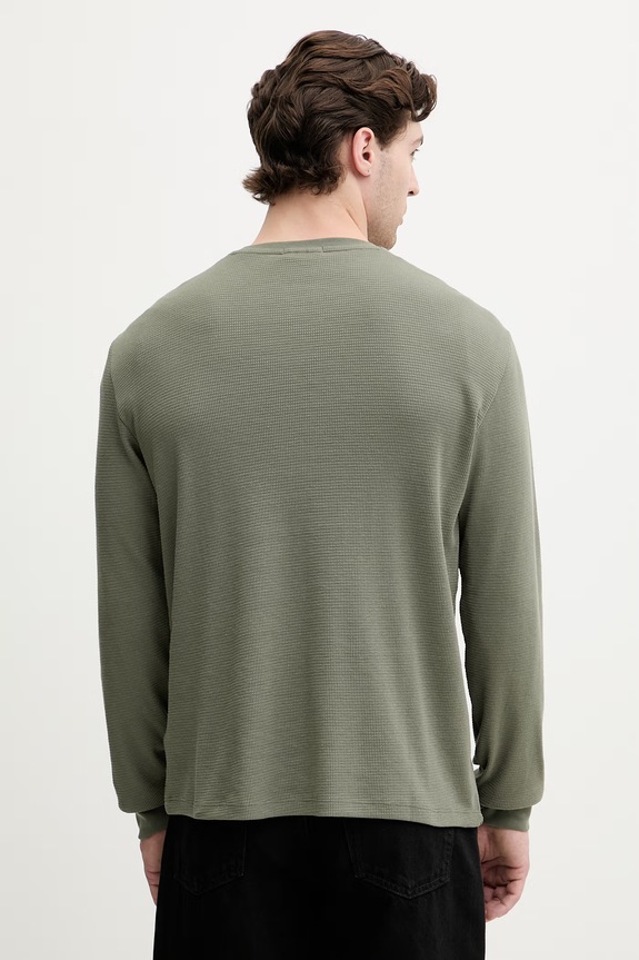 Ρούχα Calvin Klein Jeans μακρυμάνικο ανδρικό βαμβακερό LV040EM217 πράσινο