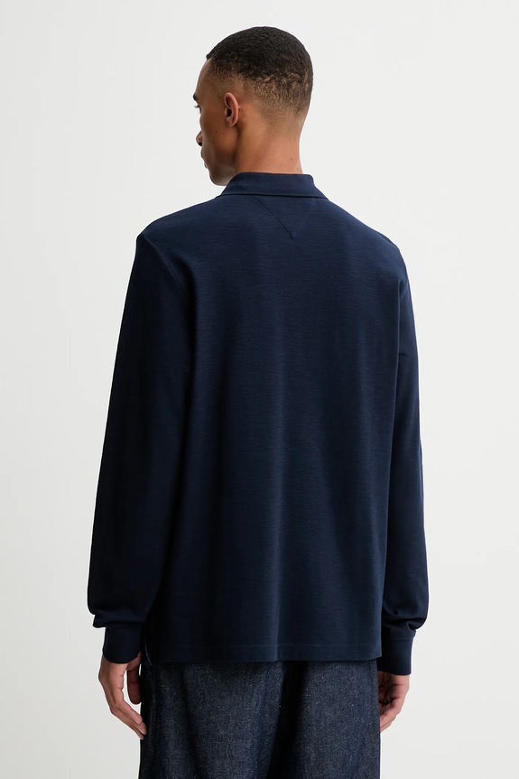 Oblečenie Bavlnené tričko s dlhým rukávom Tommy Jeans DM0DM22125 tmavomodrá