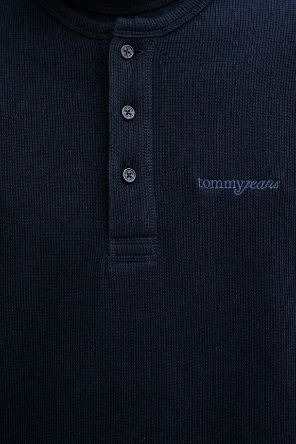 Tommy Jeans longsleeve bawełniany DM0DM21812 granatowy