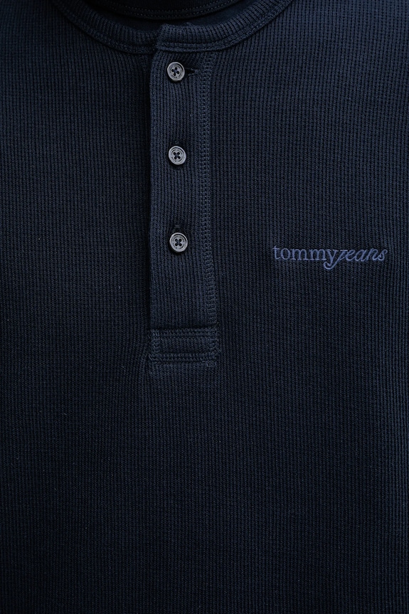 Tommy Jeans longsleeve bawełniany DM0DM21812 granatowy
