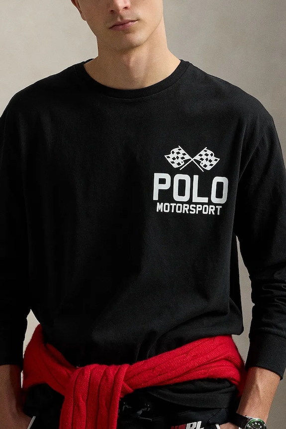 Polo Ralph Lauren cotton longsleeve top Lscnclsm2 Long Sleeve black 710972612