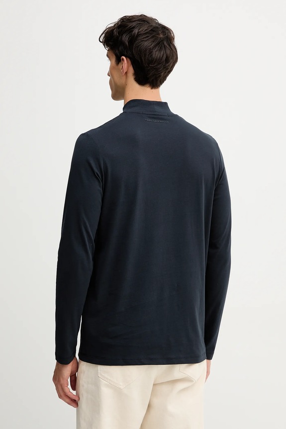 Îmbrăcăminte Karl Lagerfeld longsleeve din bumbac 554226.755022 bleumarin