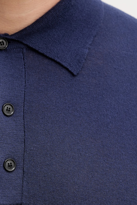 Sisley longsleeve bawełniany 1028S300P granatowy